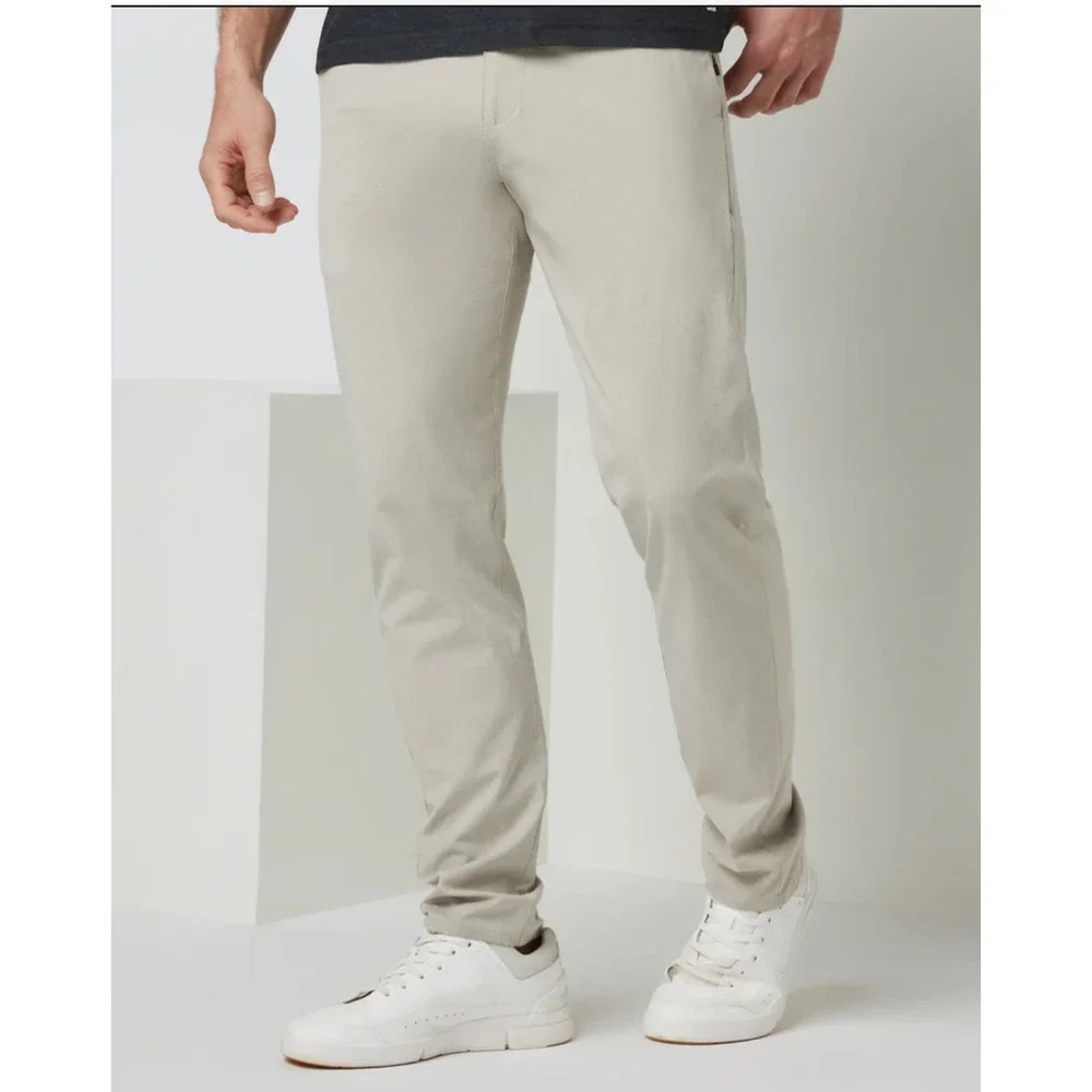 Vuori Aim Chino Pant Men's 28 Stretch khaki Performance Slim Golf Travel